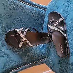 Vionic snakeskin sandals